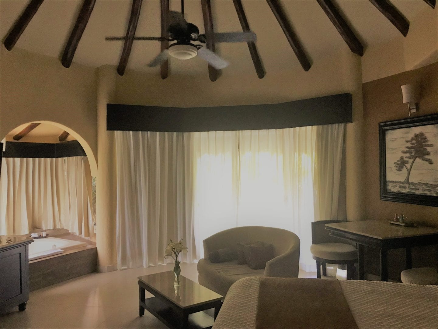 Casitas room with bed lounge and jacuzzi