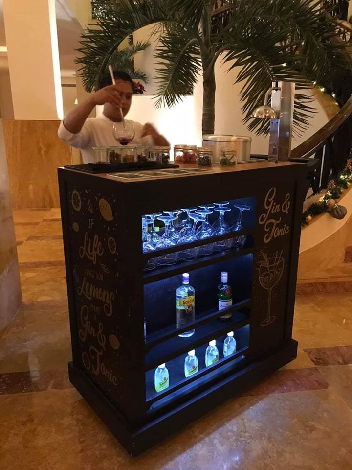 excellence playa mujeres gin cart