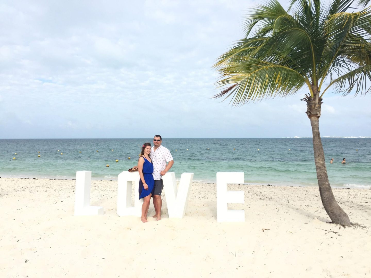 Love sign on the beach