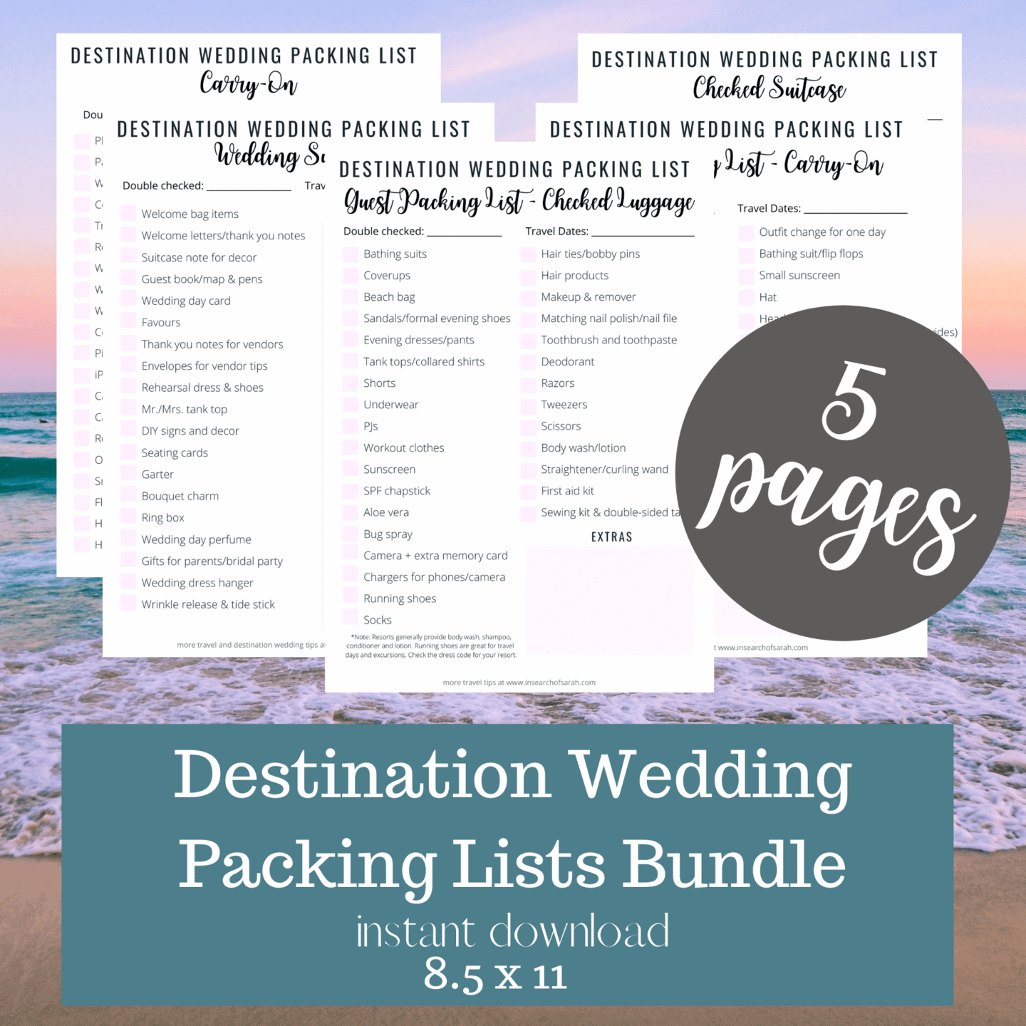 wedding packing list