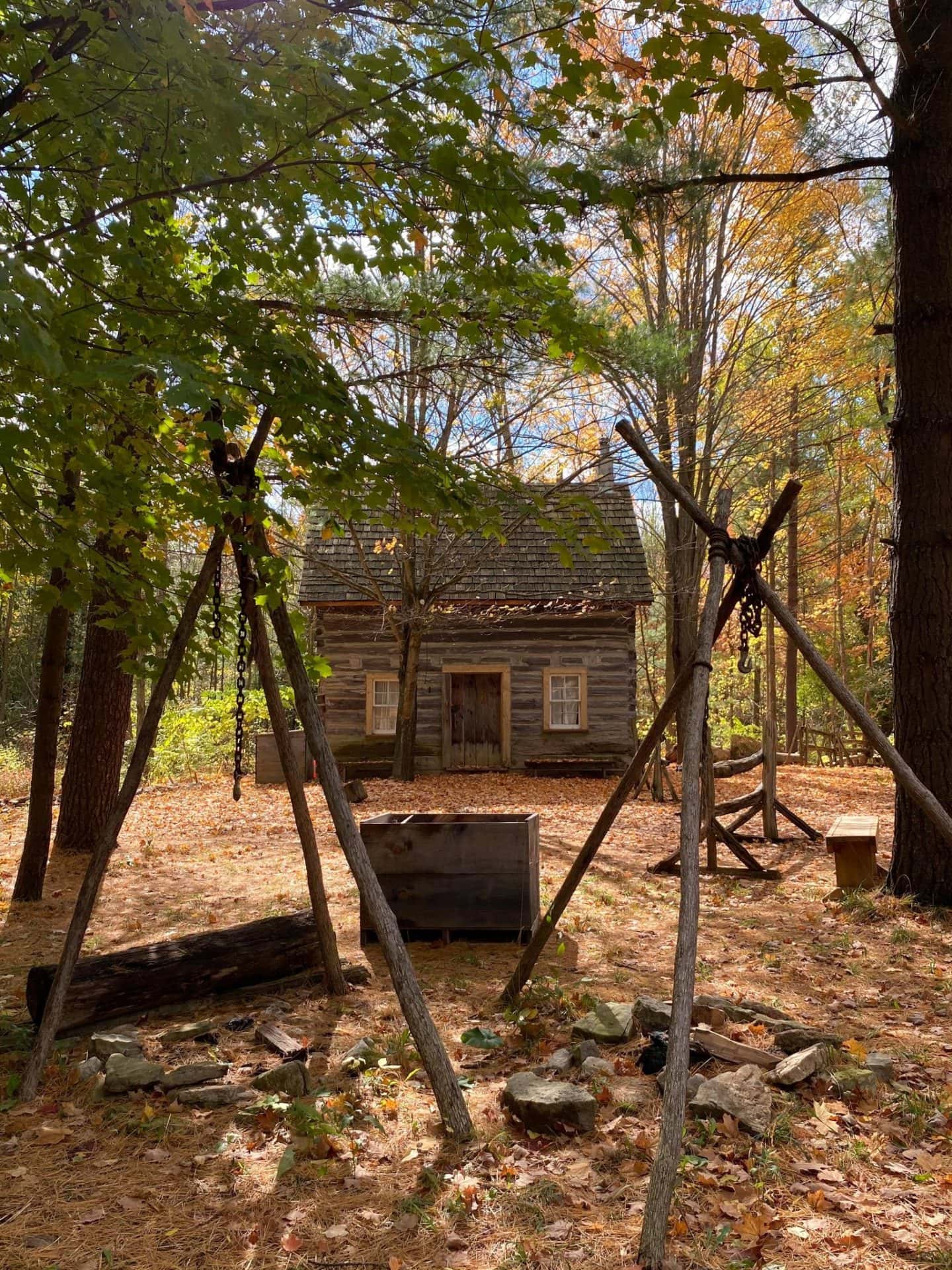 Hill house with firepit