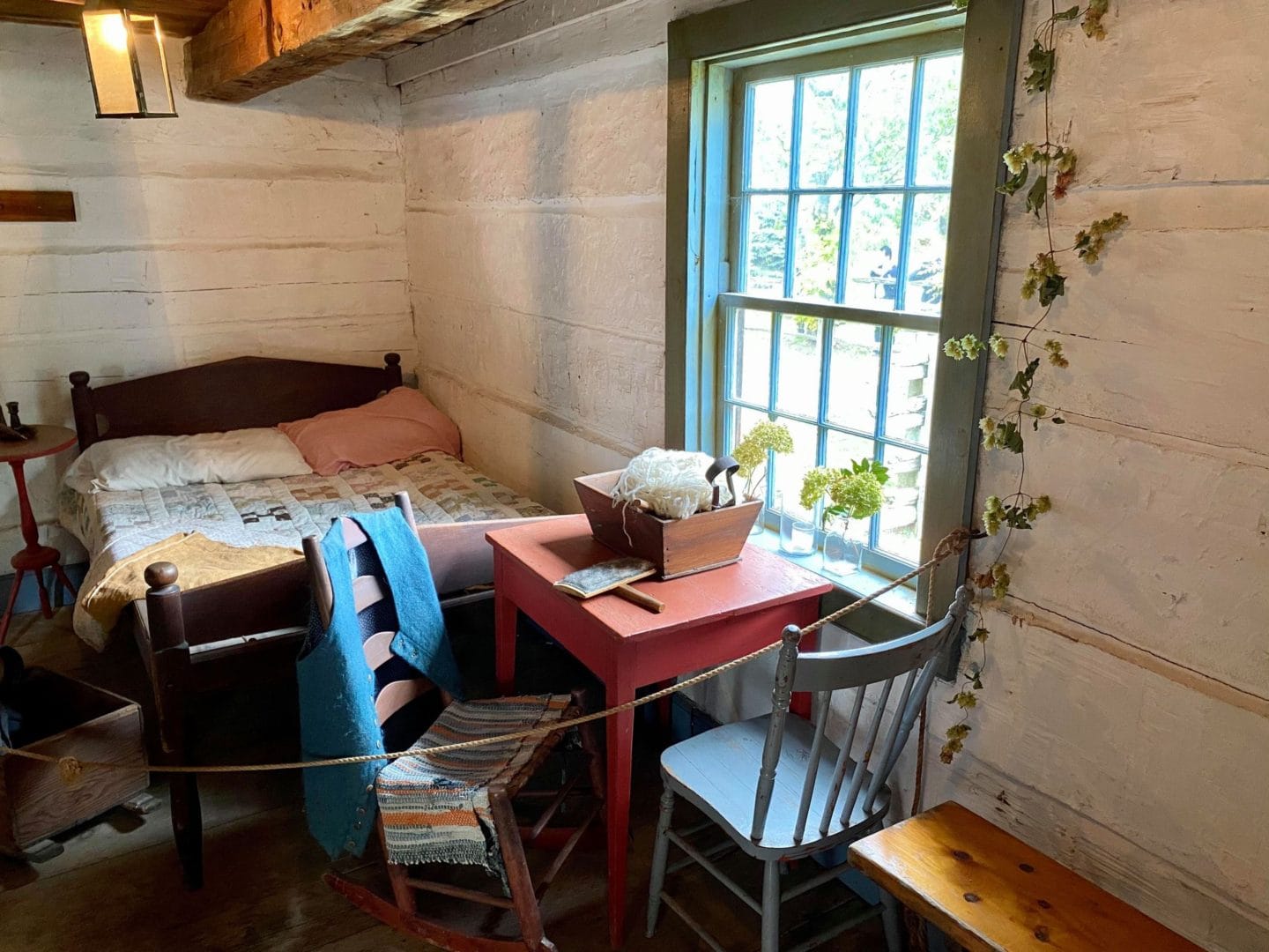 Log cabin interior