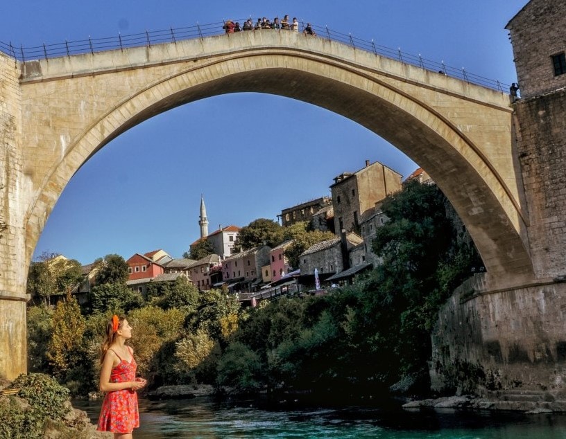 Bridge view in Mostar