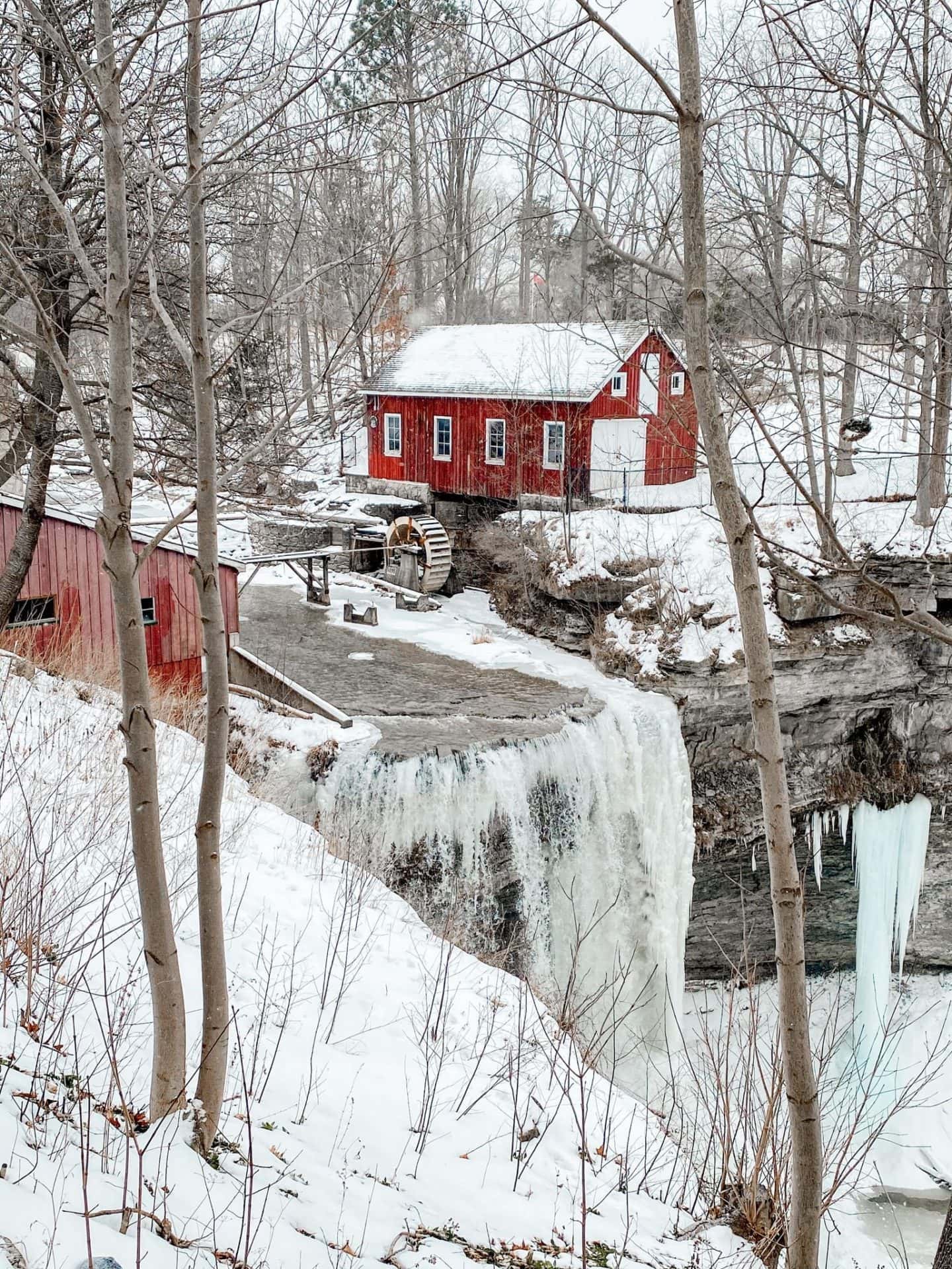 Decew Falls Frozen Waterfall