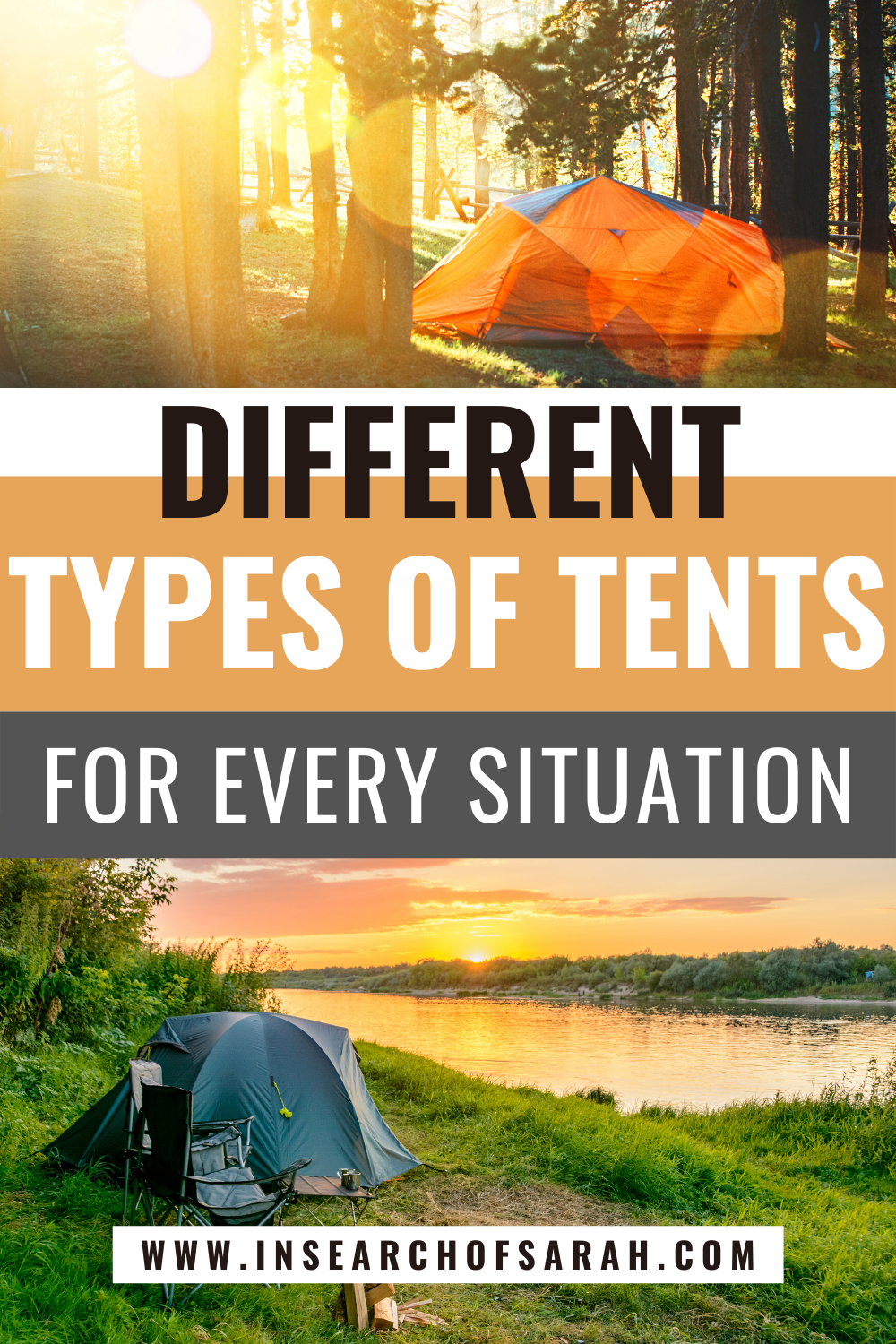 different kinds of tents