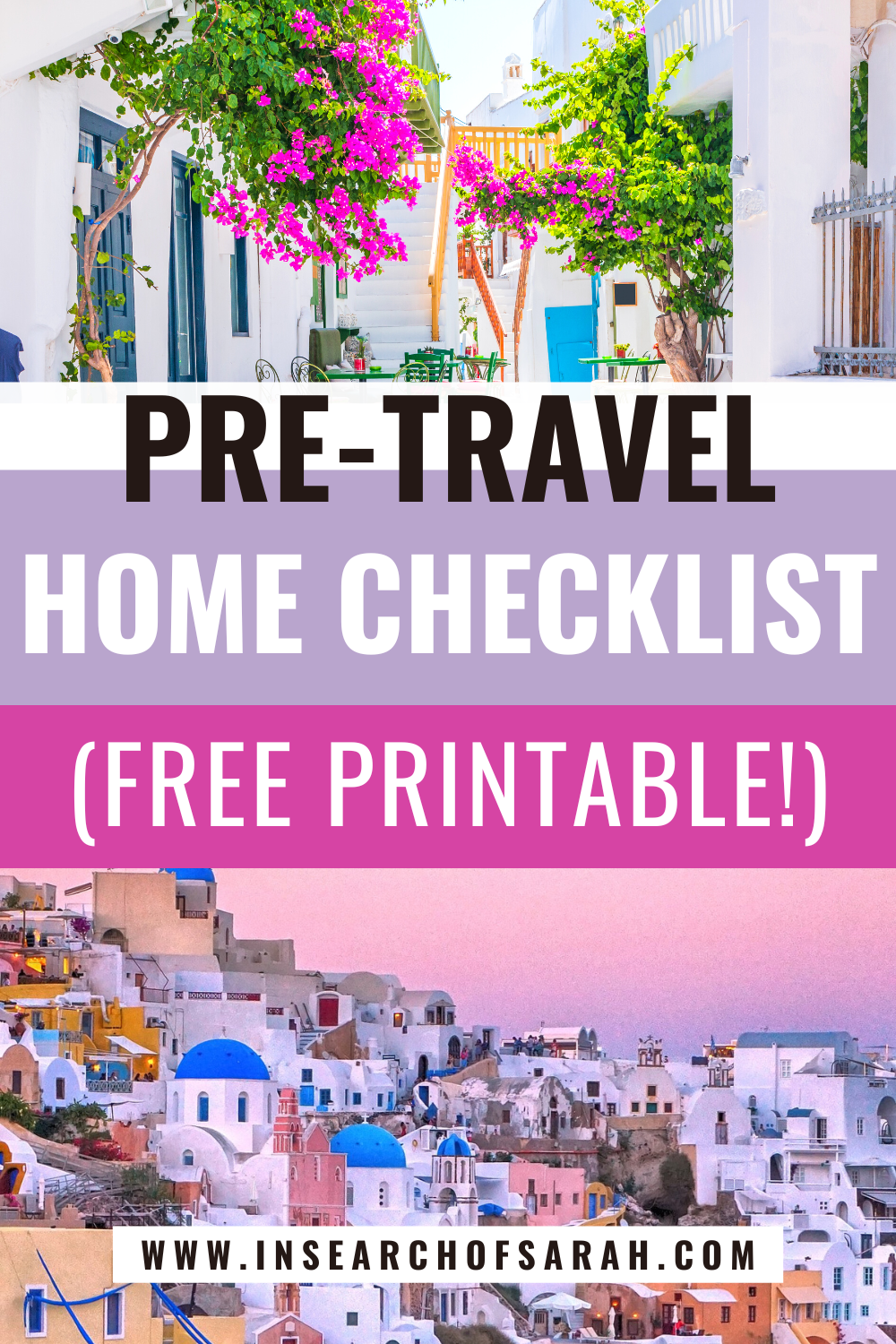 home checklist for travel